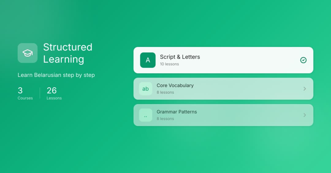 Learn Belarusian - Structured Courses